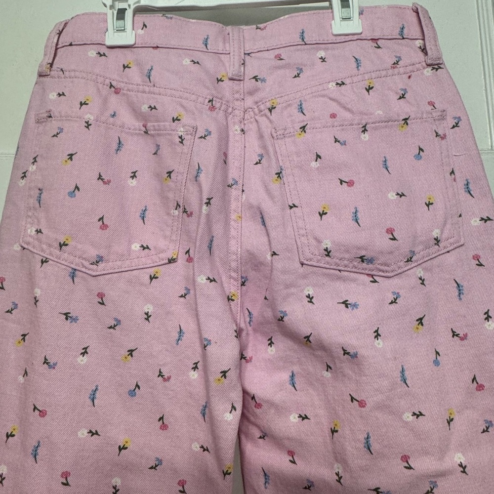 Pink Patterned kids Jeans